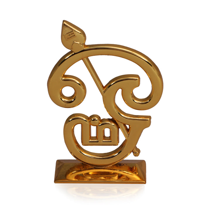 Om Statue - 3 x 2 Inches | Om Idol/ Om Stand for Car Dashboard - Car Stand & Car Accessories