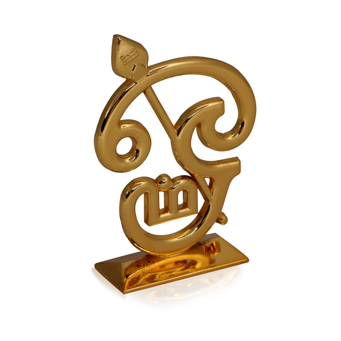 Om Statue - 3 x 2 Inches | Om Idol/ Om Stand for Car Dashboard - Car Stand & Car Accessories