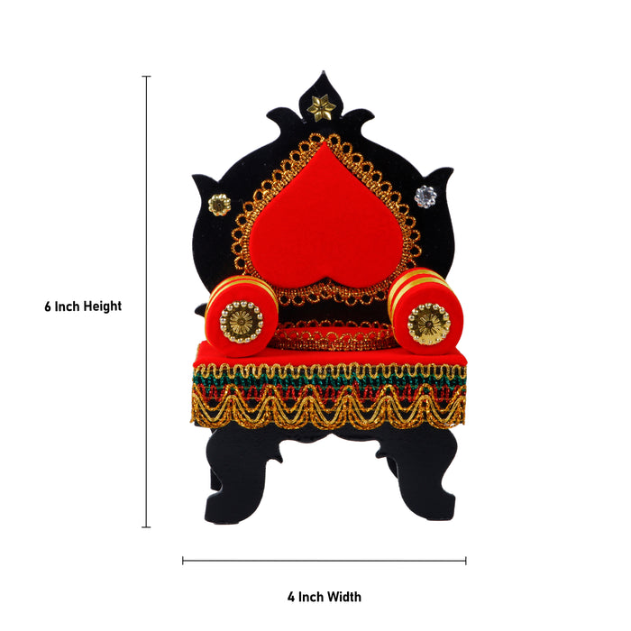 Singhasan  - 6  Inches |  Velvet Simhasanam/ Aasan for Deity