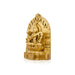 Saraswati Murti With Arch - 6 x 4 Inches | Resin Statue/ Gold Polish Saraswati Idol for Pooja/ 500 Gms Approx - Fibre Murties