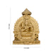Simhasan Saraswati Murti - 5 x 4 Inches | Resin Statue/ Gold Polish Saraswati Idol for Pooja/ 300 Gms Approx - Fibre Murties