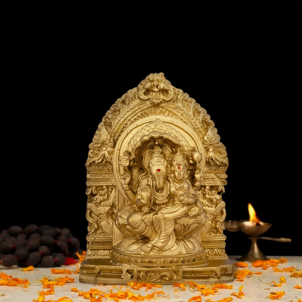 Lakshmi Hayagreevar Idol With Arch - 4.5 x 3.25 Inches | Resin Statue/ Lakshmi Hayagriva Statue for Pooja/ 266 Gms