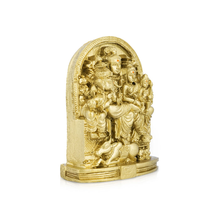 Raja Rajeshwari Sitting On Base Murti - 8.5 x 4.5 Inches | Resin Antique Idol / Rajeshwari Statue For Pooja