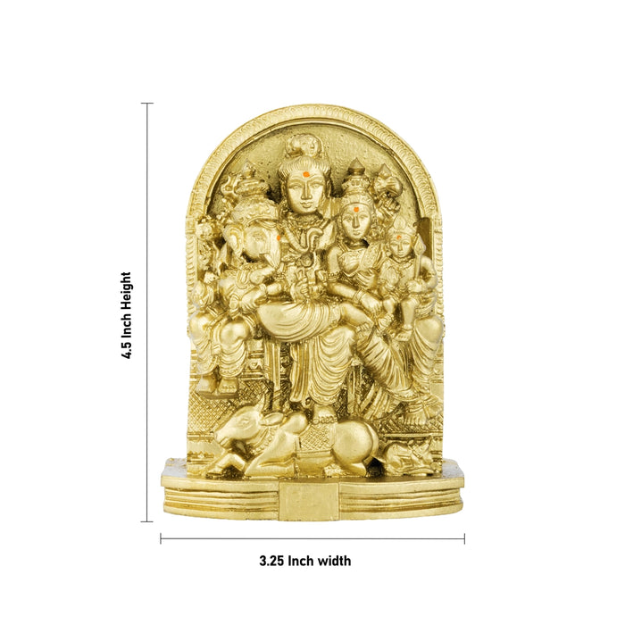 Raja Rajeshwari Sitting On Base Murti - 8.5 x 4.5 Inches | Resin Antique Idol / Rajeshwari Statue For Pooja