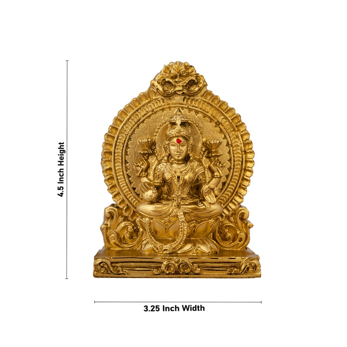 Lakshmi Idol With Arch - 4.5 x 3.25 Inches | Resin Statue/ Laxmi Murti/ Lakshmi Murti for Pooja/ 205 Gms Approx