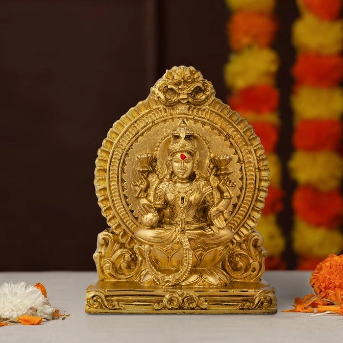 Lakshmi Idol With Arch - 4.5 x 3.25 Inches | Resin Statue/ Laxmi Murti/ Lakshmi Murti for Pooja/ 205 Gms Approx