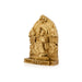 Radha Krishna Murti with Arch - 4.5 x 3.25 Inches | Resin Statue/ Gold Polish Radha Krishna Idol for Pooja - Fibre Murties