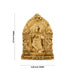 Radha Krishna Murti with Arch - 4.5 x 3.25 Inches | Resin Statue/ Gold Polish Radha Krishna Idol for Pooja - Fibre Murties