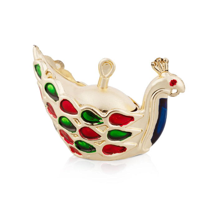 Kumkum Box x Inches Peacock Design Kumkum Bharani/ Haldi K