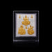 Lakshmi Ganesh Saraswati Murti Acrylic Photo Stand- 4.5 X 3.5 Inch | Gold Polish Acrylic Picture Frame For Car - Car Stand & Car Accessories