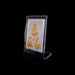 Lakshmi Ganesh Saraswati Murti Acrylic Photo Stand- 4.5 X 3.5 Inch | Gold Polish Acrylic Picture Frame For Car - Car Stand & Car Accessories