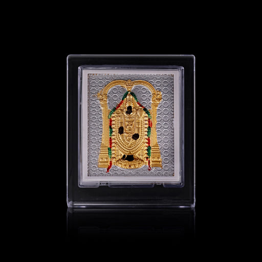 Balaji Murti Acrylic Photo Stand - 4.5 X 3.5 Inches | Gold Polish Car Stand/ Picture Stand For Car Decor - Car Stand & Car Accessories