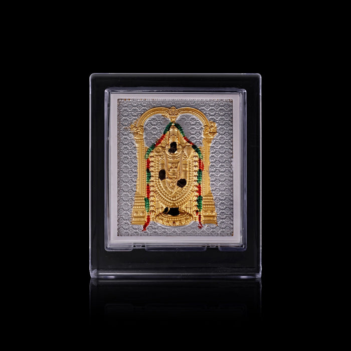 Balaji Murti Acrylic Photo Stand - 4.5 X 3.5 Inches | Gold Polish Car Stand/ Picture Stand For Car Decor - Car Stand & Car Accessories