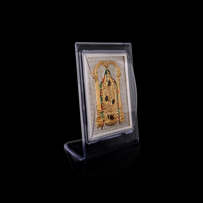 Balaji Murti Acrylic Photo Stand - 4.5 X 3.5 Inches | Gold Polish Car Stand/ Picture Stand For Car Decor - Car Stand & Car Accessories