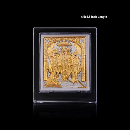 Ram Darbar Murti Acrylic Photo Stand - 4.5 X 3.5 | Gold Polish Acrylic Picture Frame For Home And Car Decor - Car Stand & Car Accessories