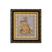 Cow Krishna Murti Photo Frame With Back Stand - 5.5 X 5 Inches | Gold Polish Wall Picture Frame For Home - Hindu God Photos & Frames