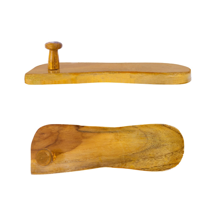 Wooden Paduka - 2.5 x 11 Inches | Traditional Wooden Padham/ Holy Sandals for Pooja & Spiritual Practices