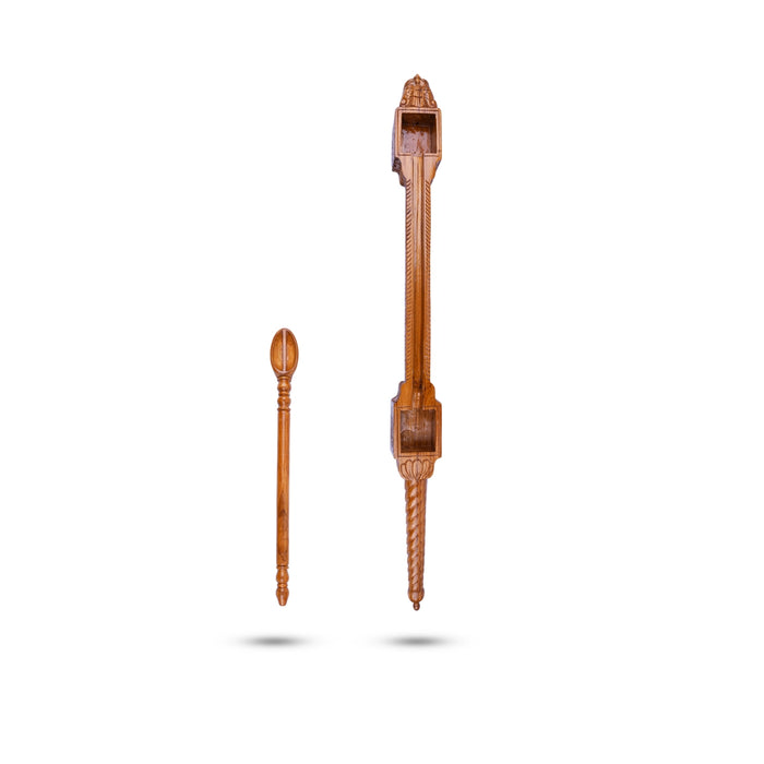 Wooden Havan Spoon - 36.5 x 3 Inches | Hawan Spoon/ Havan Ghee Spoon for Pooja