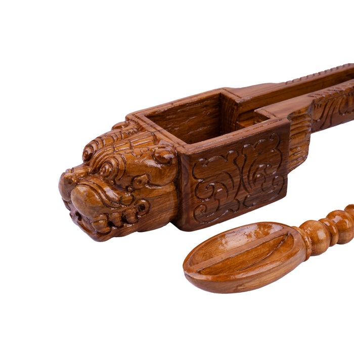 Wooden Havan Spoon - 36.5 x 3 Inches | Hawan Spoon/ Havan Ghee Spoon for Pooja