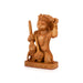 Anjaneya Statue - 6 x 4 Inches | Wooden Statue/ Sittting Hanuman Statue/ Hanuman Murti for Pooja/ 230 Gms - Wooden Murties