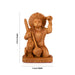 Anjaneya Statue - 6 x 4 Inches | Wooden Statue/ Sittting Hanuman Statue/ Hanuman Murti for Pooja/ 230 Gms - Wooden Murties