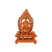 Ganesh Murti With Arch - 10 x 7.5 Inches | Wooden Statue/ Ganpati Murti Sitting On Chowki for Pooja - Wooden Murties