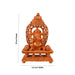 Ganesh Murti With Arch - 10 x 7.5 Inches | Wooden Statue/ Ganpati Murti Sitting On Chowki for Pooja - Wooden Murties