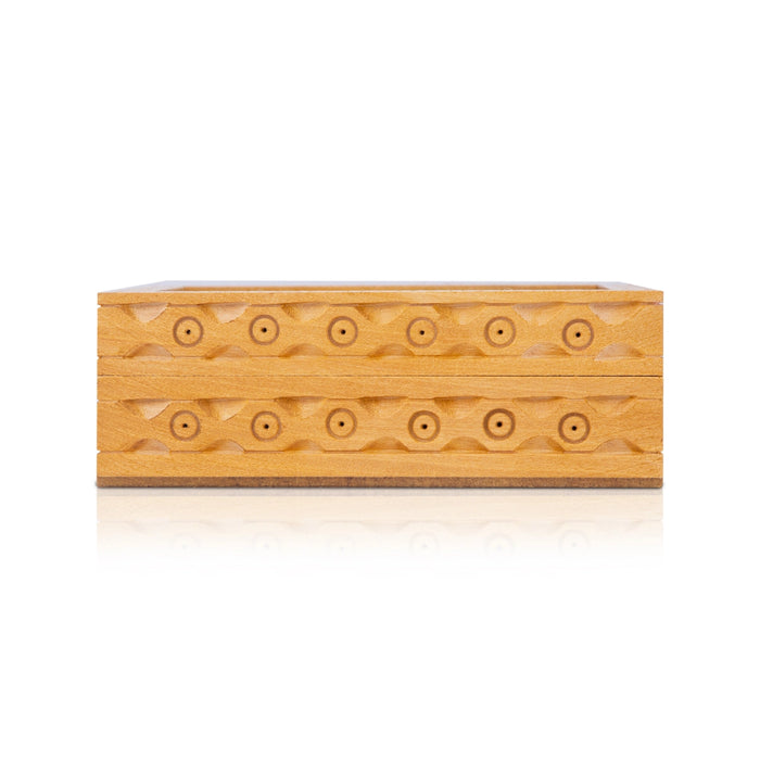 Wooden Jewellery Box - 4 x 3 Inches | Trinket Box/ Storage Box/ Gem Stone Box for Women - Handicraft Items