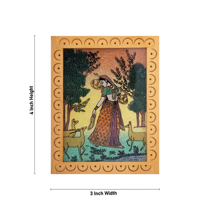 Wooden Jewellery Box - 4 x 3 Inches | Trinket Box/ Storage Box/ Gem Stone Box for Women - Handicraft Items