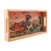 Wooden Tray With Handle - 1.25 x 12 x 6 Inches | Gemstone Painting Serving Tray/ Decorative Plate for Home - Kitchen