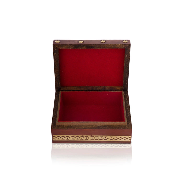 Jewellery Box - 1.5 x 4 Inches | Gemstone Storage Box/ Sheesham Wooden Box for Home - Handicraft Items