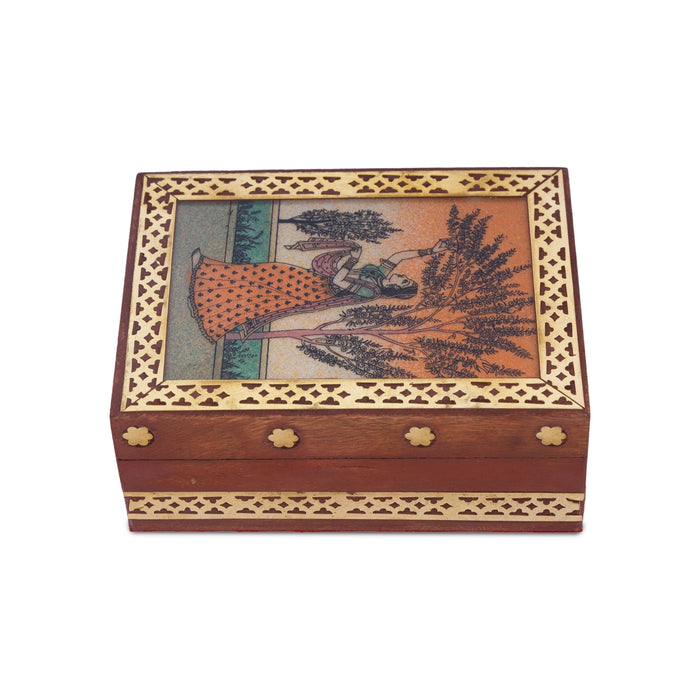 Jewellery Box - 1.5 x 4 Inches | Gemstone Storage Box/ Sheesham Wooden Box for Home - Handicraft Items
