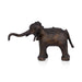 Elephant with baby Statue - 8 x 9 inches | Brass Statue/ Carving Design Elephant Idol/ Elephant Sculpture For Home Decor - Table Stand Accessories