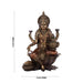 Lakshmi Idol Sitting On Lotus - 7 x 4 Inches | Resin Statue/ Laxmi Idol/ Lakshmi Murti for Pooja - Fibre Murties