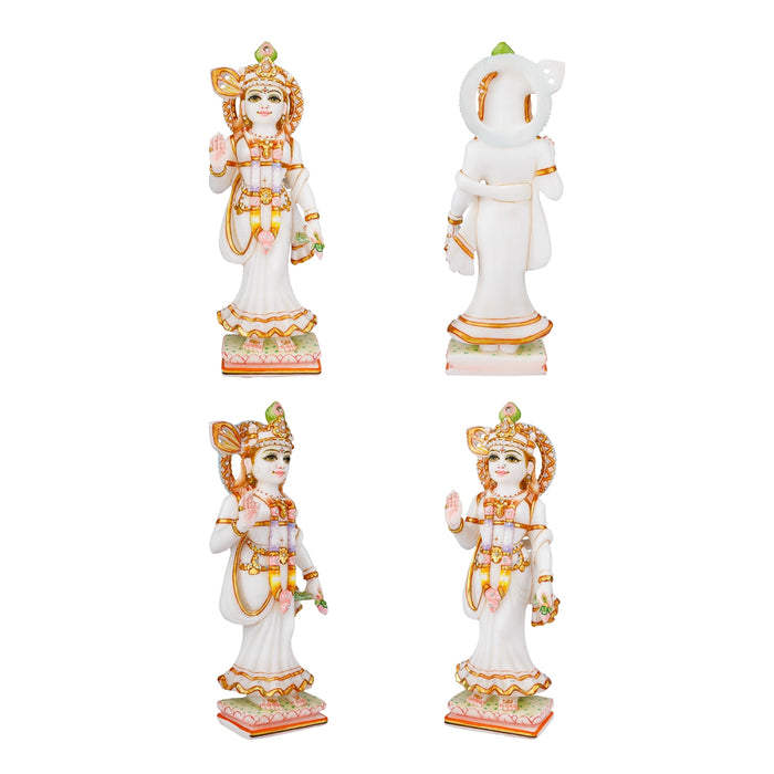 Radha Krishna Idol Pair | Marble Krishna Idol | Krishna Murti Marble