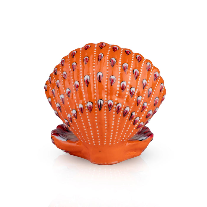 Painted Ganesh Murti - 4 x 3.5 Inches | Aluminium Vinayagar Statue/ Shell Ganesha Statue for Pooja - Aluminium Murties