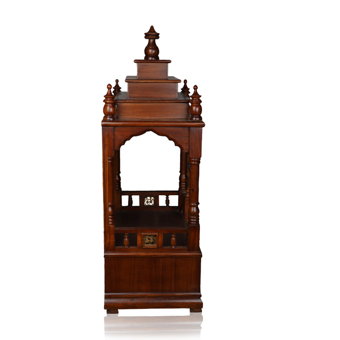 Wooden Temple - 25x15x38 Inch | Pooja Mandir/ Wooden Mandap for Home - Home Puja Mandir