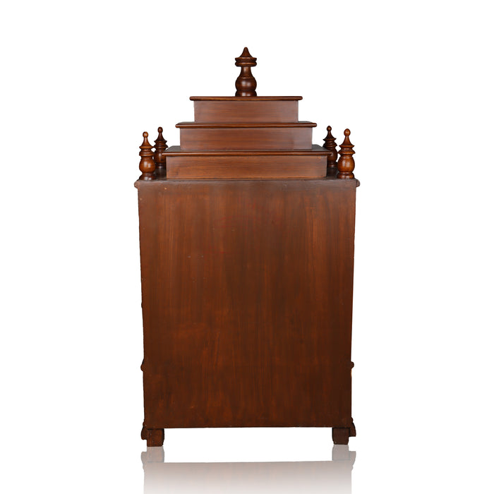 Wooden Temple - 25x15x38 Inch | Pooja Mandir/ Wooden Mandap for Home - Home Puja Mandir