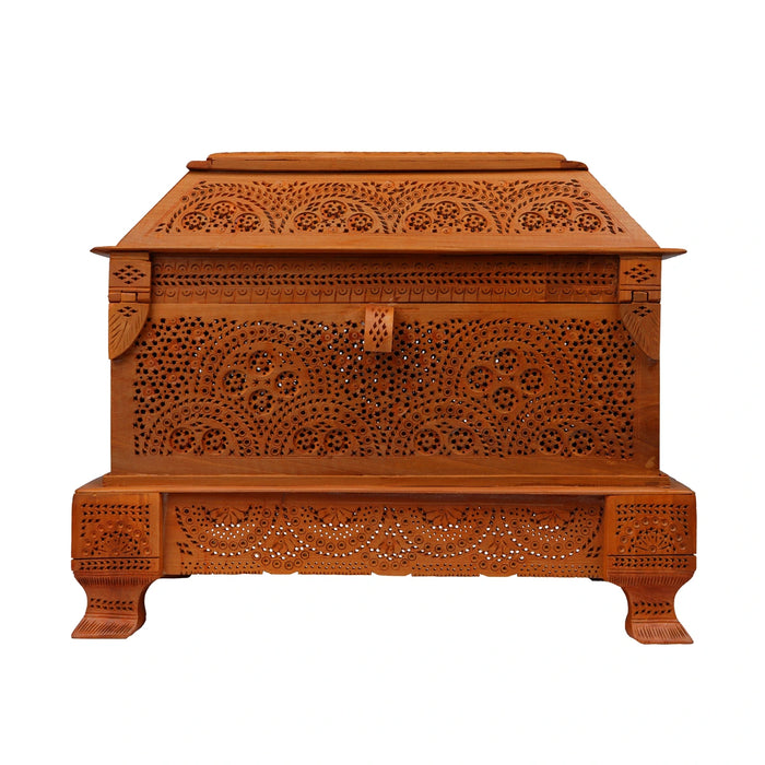 Wooden Box - Hut | Wooden Jewel Box/ Jali Box/ Jewelry Box for Women - Handicraft Items