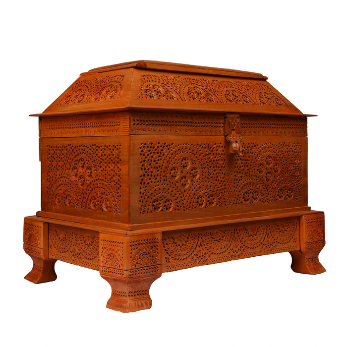 Wooden Box - Hut | Wooden Jewel Box/ Jali Box/ Jewelry Box for Women - Handicraft Items