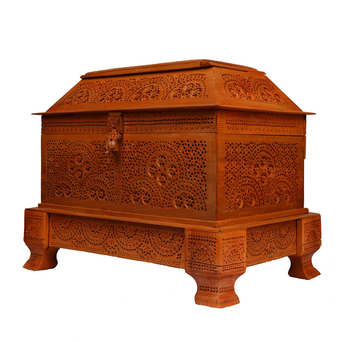 Wooden Box - Hut | Wooden Jewel Box/ Jali Box/ Jewelry Box for Women - Handicraft Items