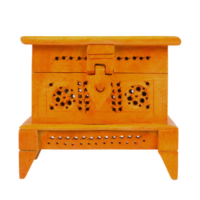 Jewellery Box - 3.5 x 4 Inches | Storage Container/ Wooden Box/ Jali Design Storage Box for Home