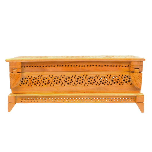 Wooden Box - 4 x 9 Inches | Jewel Box/ Jali Box/ Wooden Storage Box for Home - Handicraft Items