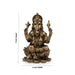 Ganesh Murti - 3 x 2 Inches | Resin Statue/ Brass Polish Ganpati Murti/ Vinayaka Statue for Pooja - Fibre Murties