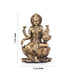 Lakshmi Idol - 3 x 2 Inches | Resin Statue/ Brass Polish Laxmi Murti/ Laxmi Idol for Pooja - Fibre Murties