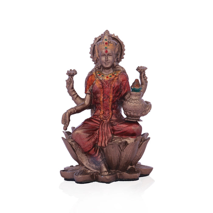 Lakshmi Murti - 3 x 2 Inches | Resin Sitting Lakshmi Idol/ Laxmi Statue for Pooja