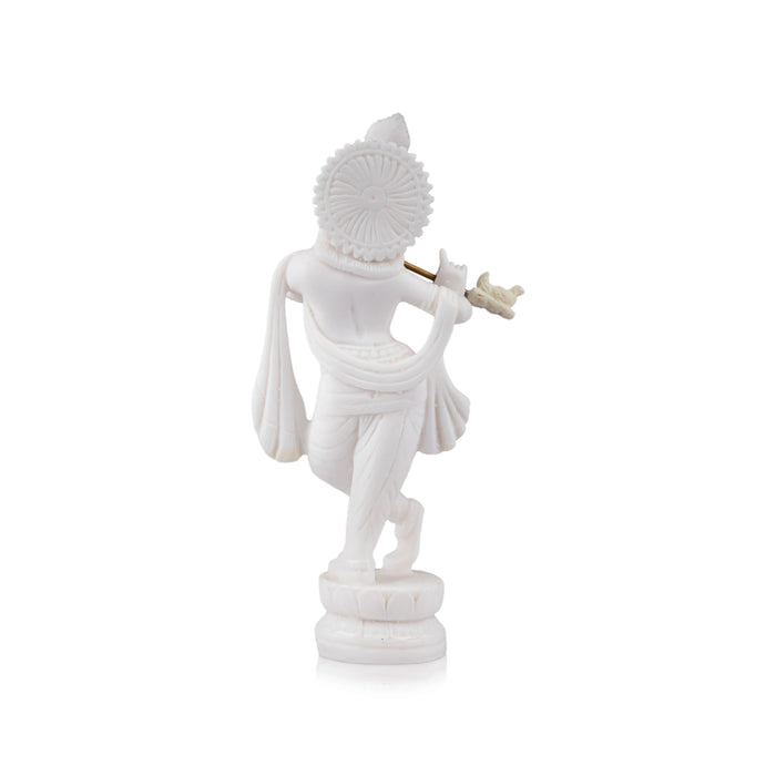Krishna Murti - 6 x 2.5 Inches | Resin Statue/ Standing Krishna Statue/ Krishna Idol for Pooja - Fibre Murties