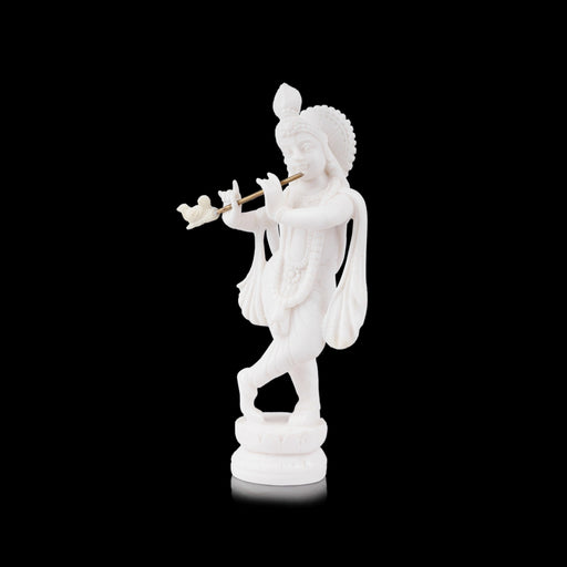 Krishna Murti - 6 x 2.5 Inches | Resin Statue/ Standing Krishna Statue/ Krishna Idol for Pooja - Fibre Murties