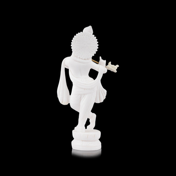 Krishna Murti - 6 x 2.5 Inches | Resin Statue/ Standing Krishna Statue/ Krishna Idol for Pooja - Fibre Murties