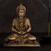 Anjaneya Statue - 7 x 6 Inches | Resin Statue/ Brass Polish Hanuman Statue for Pooja/ 1.485 Kgs Approx - Fibre Murties